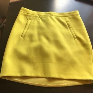 Size 2 Yellow J.Crew Skirt